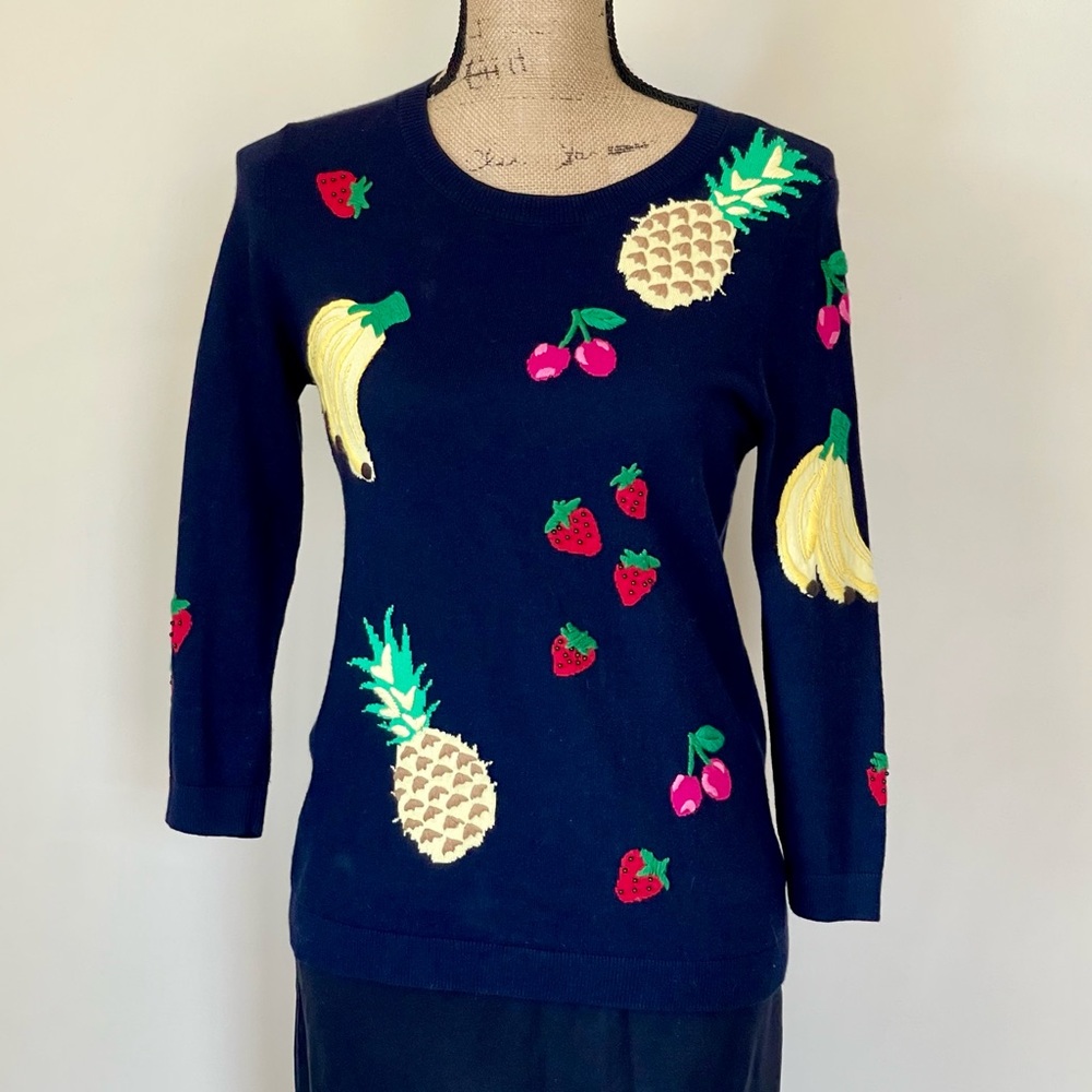 Talbots embroidered sweater size S